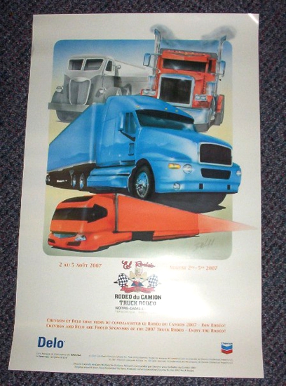 Delo Truck Rodeo poster featuring my original airbrush artwork