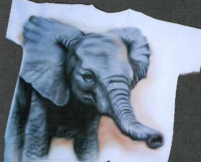 Baby Elephant  on cotton Tee