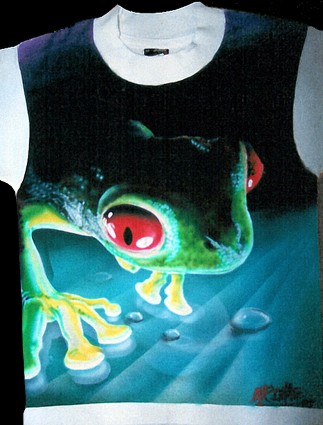 Frog  on cotton Tee