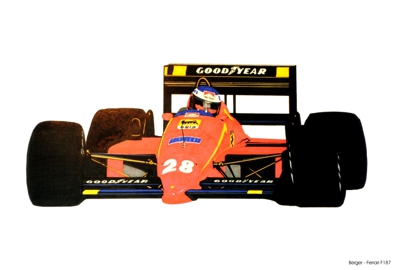 Ferrari - Berger original Ink and Art Marker Illustration