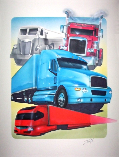 Original Airbrush Artwork on Illustration board - 14" x 22"