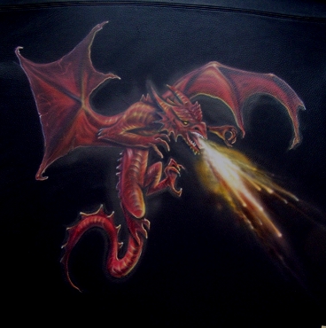 Dragon on Leather