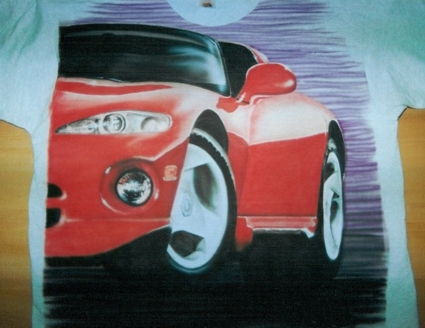 Dodge Viper painted on cotton Tee